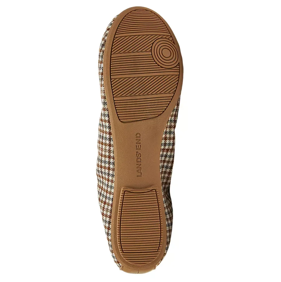 Women's Comfort Slip On Plaid Ballet Flats