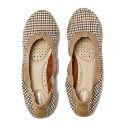 Women's Comfort Slip On Plaid Ballet Flats