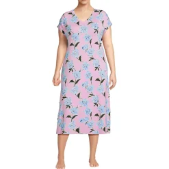Women's Cooling Cap Sleeve Midi Nightgown