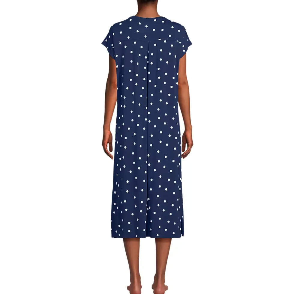 Women's Cooling Cap Sleeve Midi Nightgown