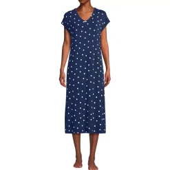 Women's Cooling Cap Sleeve Midi Nightgown