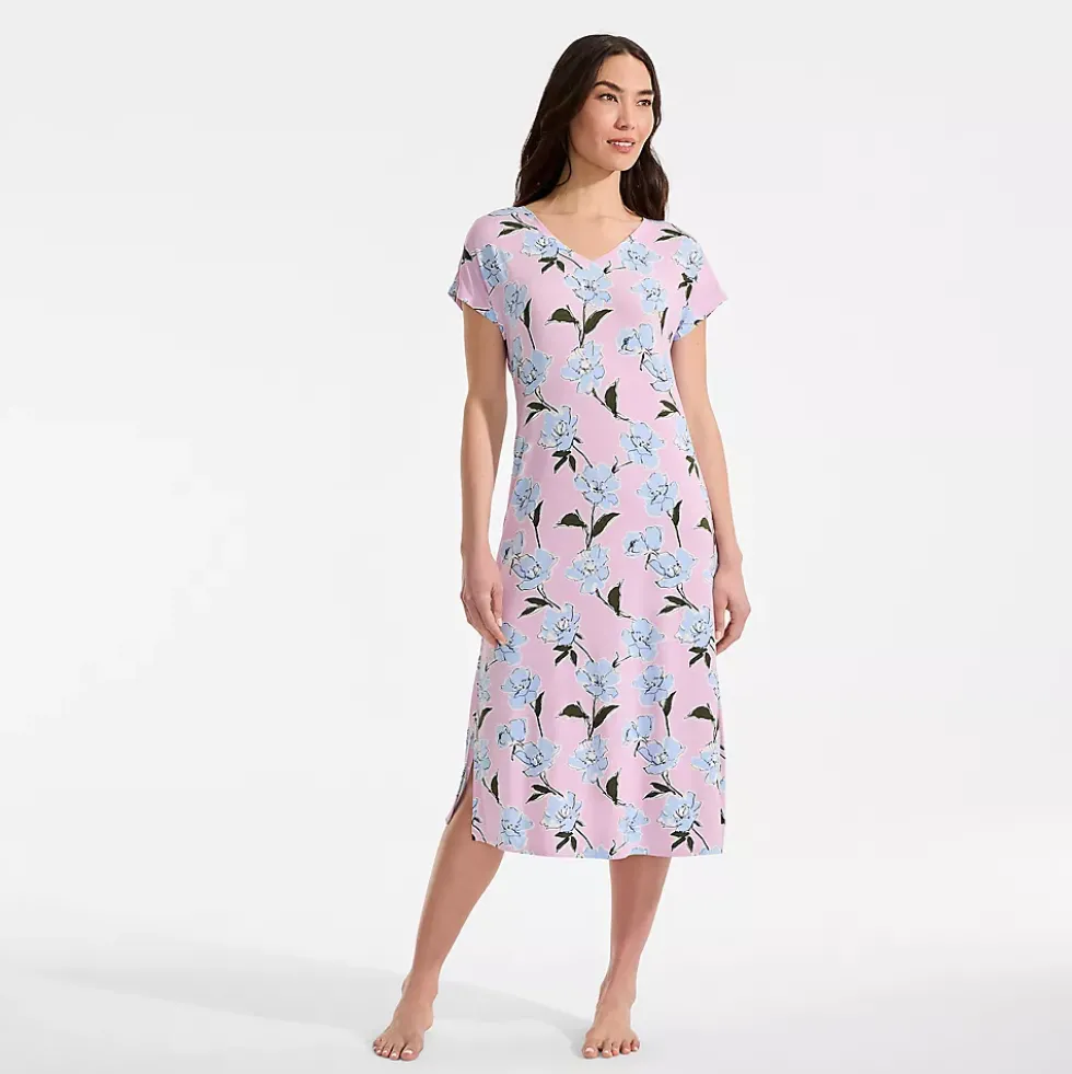 Women's Cooling Cap Sleeve Midi Nightgown