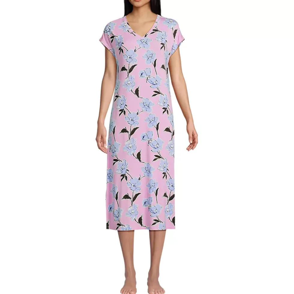 Women's Cooling Cap Sleeve Midi Nightgown