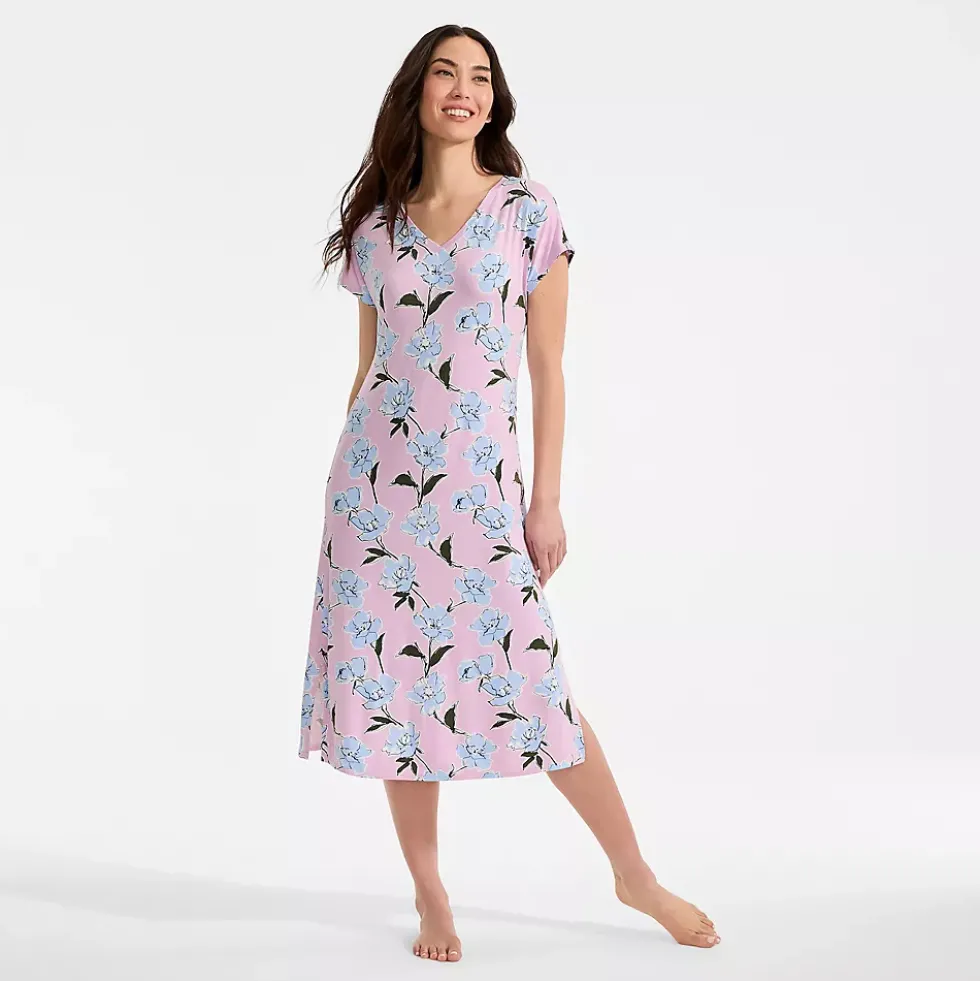 Women's Cooling Cap Sleeve Midi Nightgown