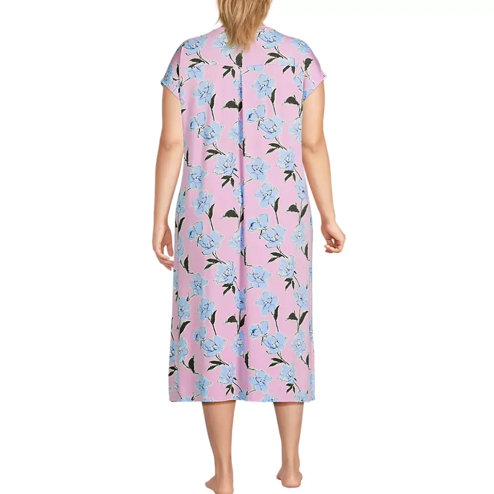 Women's Cooling Cap Sleeve Midi Nightgown