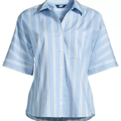 Women's Cooling Elbow Sleeve Button Front Shirt
