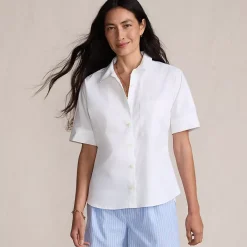 Women's Cooling Elbow Sleeve Button Front Shirt