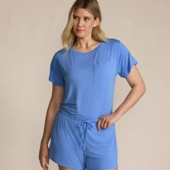 Women's Cooling 2 Piece Pajama Set - Short Sleeve Tee and Shorts