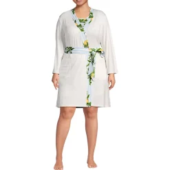 Women's Cooling 3 Piece Pajama Set - Robe Tank and Shorts