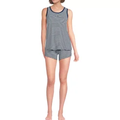 Women's Cooling 3 Piece Pajama Set - Robe Tank and Shorts