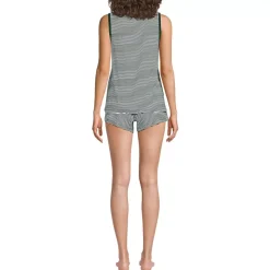 Women's Cooling 3 Piece Pajama Set - Robe Tank and Shorts