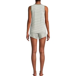 Women's Cooling 3 Piece Pajama Set - Robe Tank and Shorts