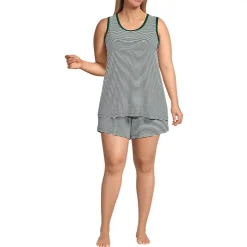 Women's Cooling 3 Piece Pajama Set - Robe Tank and Shorts