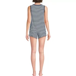 Women's Cooling 3 Piece Pajama Set - Robe Tank and Shorts