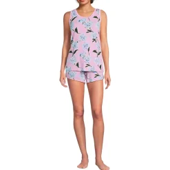 Women's Cooling 3 Piece Pajama Set - Robe Tank and Shorts