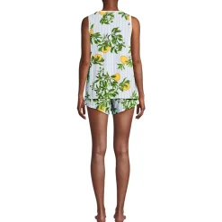 Women's Cooling 3 Piece Pajama Set - Robe Tank and Shorts
