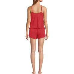 Women's Cooling 3 Piece Pajama Set - Long Sleeve Top Cami and Shorts