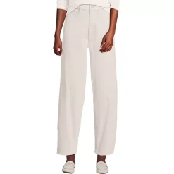 Women's Corduroy High Rise Barrel Leg Ankle Pants