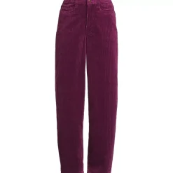 Women's Corduroy High Rise Barrel Leg Ankle Pants