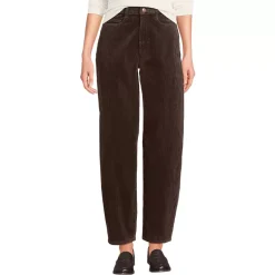 Women's Corduroy High Rise Barrel Leg Ankle Pants
