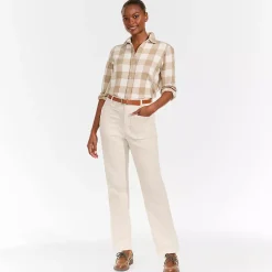 Women's Corduroy High Rise Rail Straight Leg Pants