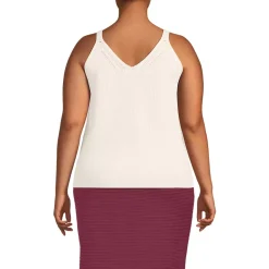 Women's Cotton Cable Vneck Tank Sweater