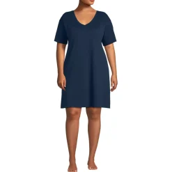 Women's Cotton Interlock Relaxed Above the Knee Nightgown