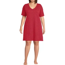 Women's Cotton Interlock Relaxed Above the Knee Nightgown