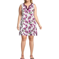 Women's Cotton Jersey Notch Neck Dress