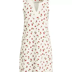 Women's Cotton Jersey Notch Neck Dress