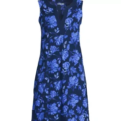 Women's Cotton Jersey Notch Neck Dress