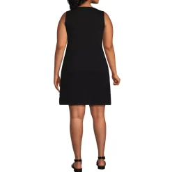 Women's Cotton Jersey Notch Neck Dress