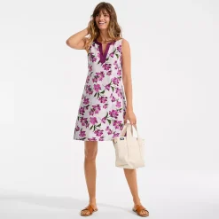 Women's Cotton Jersey Notch Neck Dress