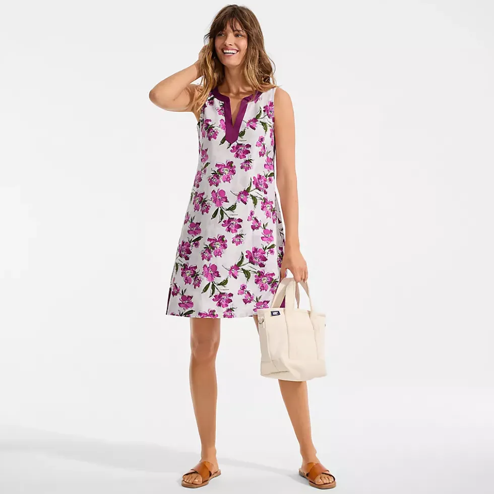 Women's Cotton Jersey Notch Neck Dress