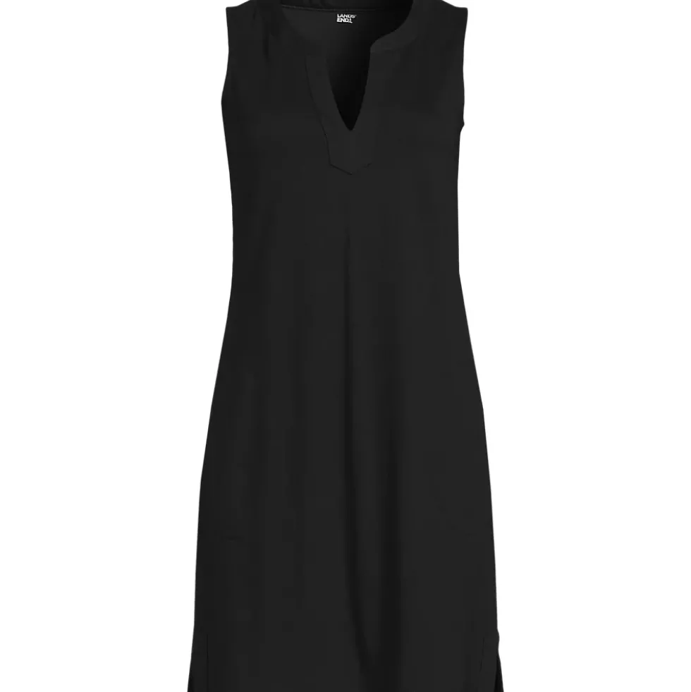 Women's Cotton Jersey Notch Neck Dress