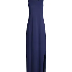 Women's Cotton Jersey Sleeveless Swim Cover-up Maxi Dress
