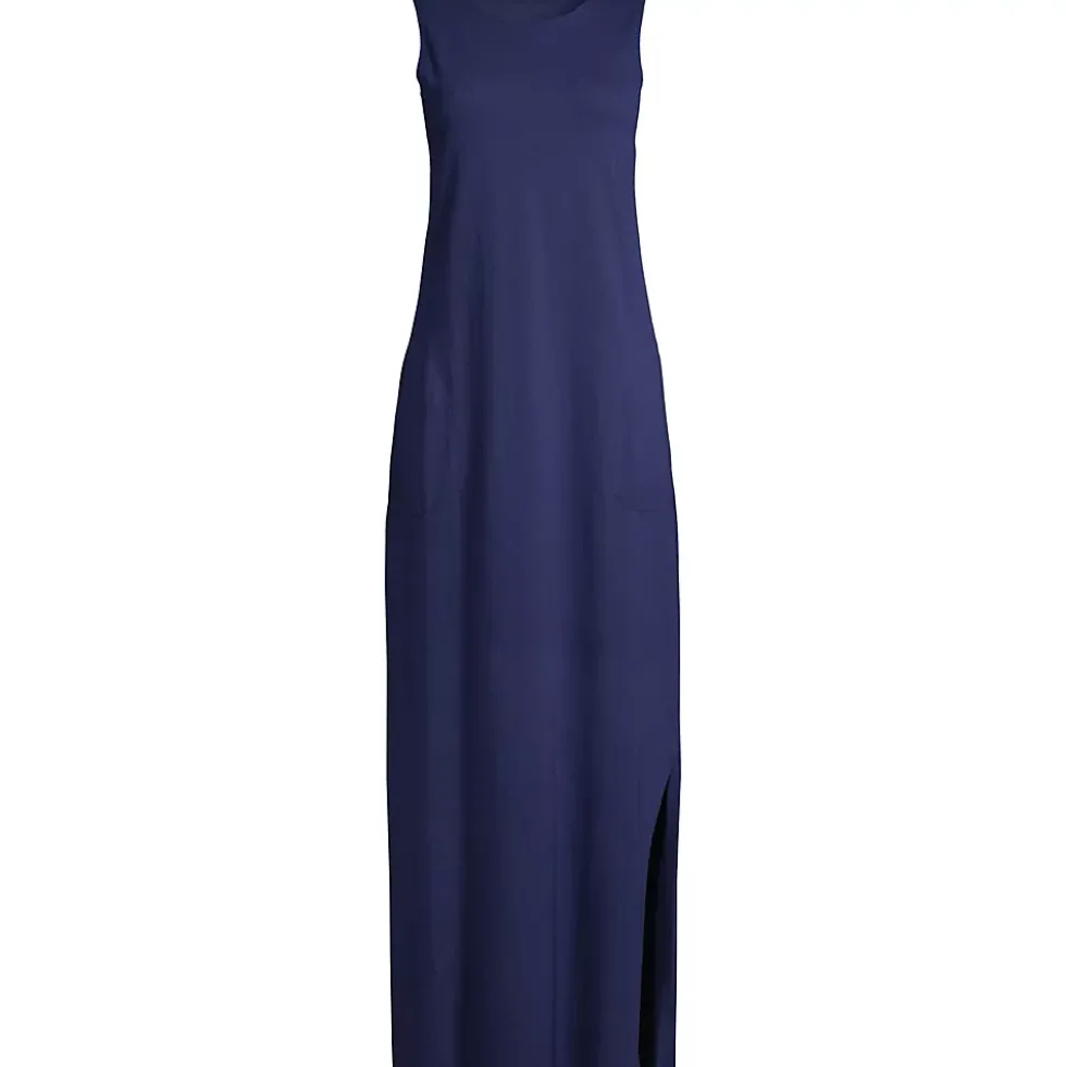 Women's Cotton Jersey Sleeveless Swim Cover-up Maxi Dress