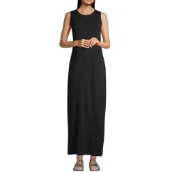 Women's Cotton Jersey Sleeveless Swim Cover-up Maxi Dress
