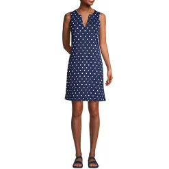 Women's Cotton Jersey Sleeveless Swim Cover-up Dress Print