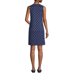 Women's Cotton Jersey Sleeveless Swim Cover-up Dress Print