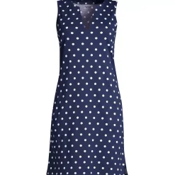 Women's Cotton Jersey Sleeveless Swim Cover-up Dress Print