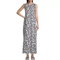Women's Cotton Jersey Sleeveless Swim Cover-up Maxi Dress