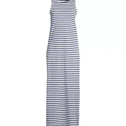 Women's Cotton Jersey Sleeveless Swim Cover-up Maxi Dress