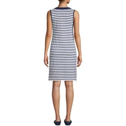 Women's Cotton Jersey Sleeveless Swim Cover-up Dress Print