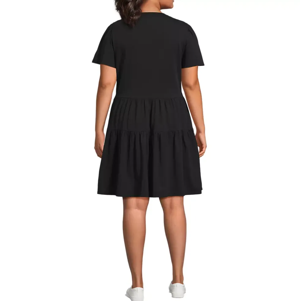 Women's Cotton Jersey Tiered Mini Dress