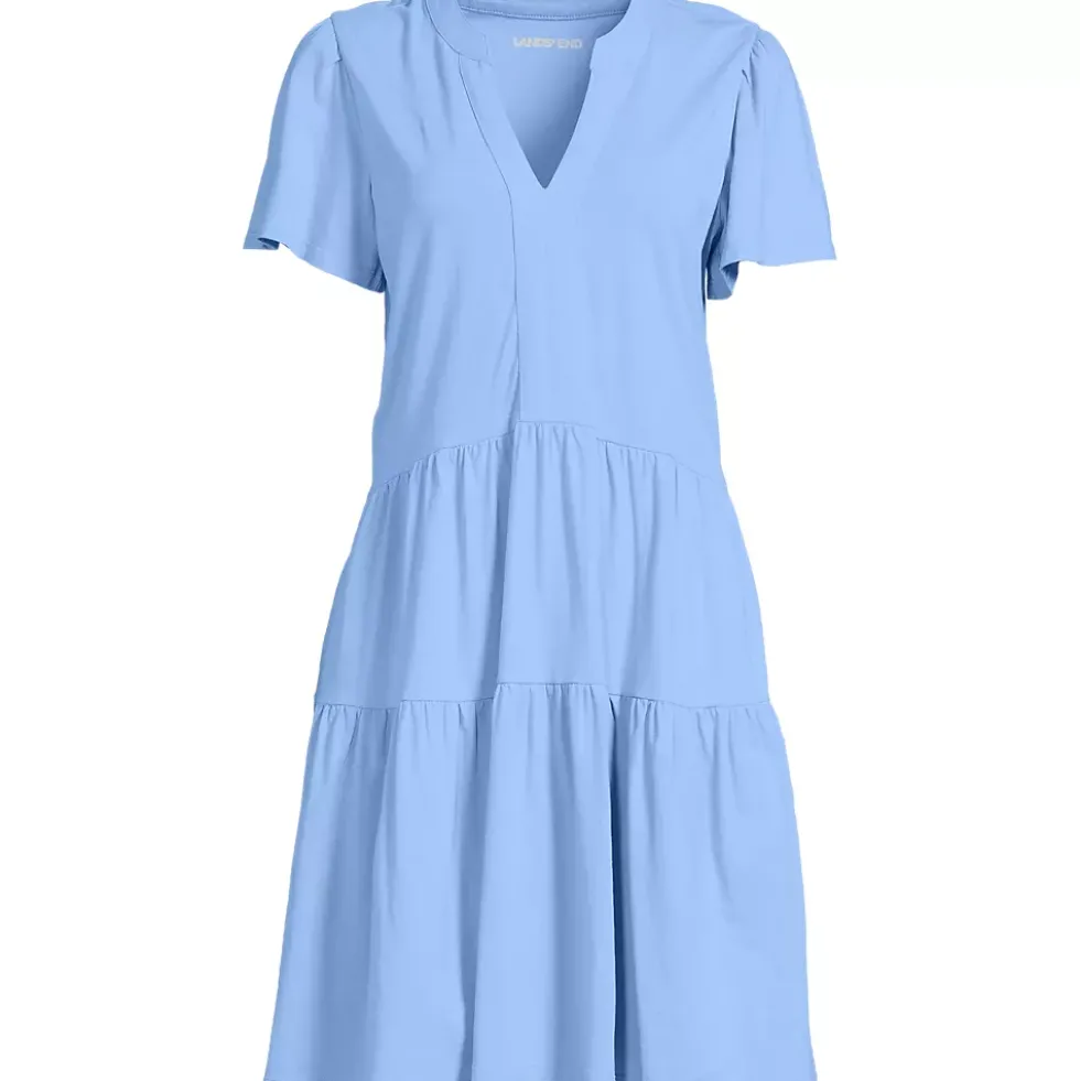 Women's Cotton Jersey Tiered Mini Dress