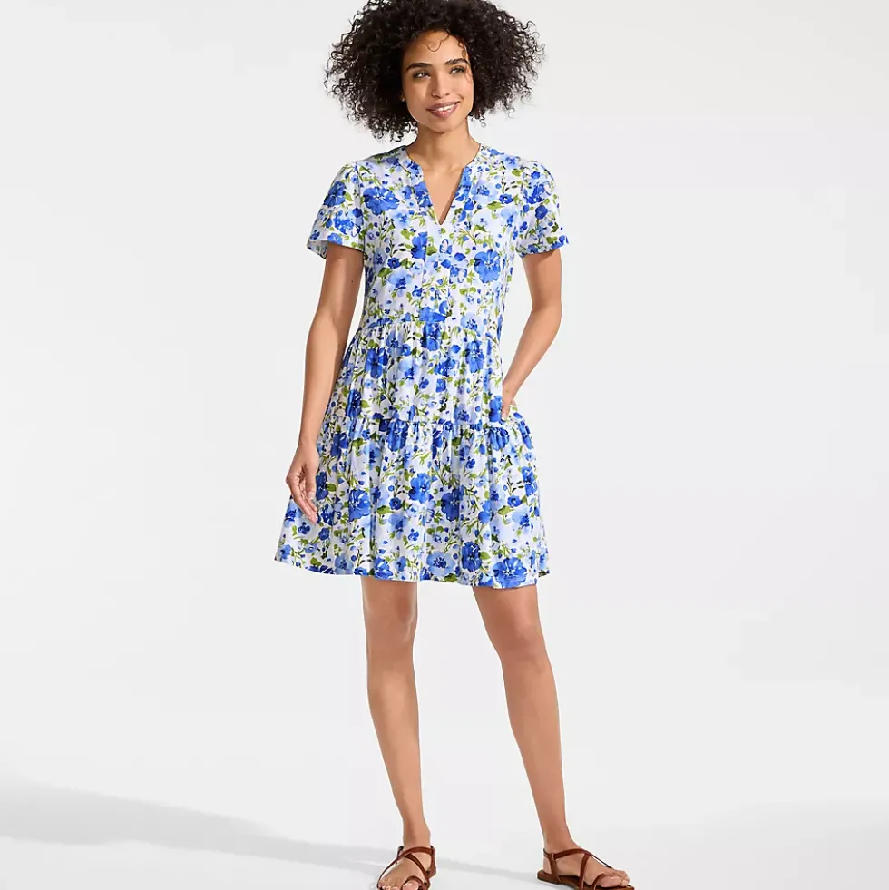 Women's Cotton Jersey Tiered Mini Dress