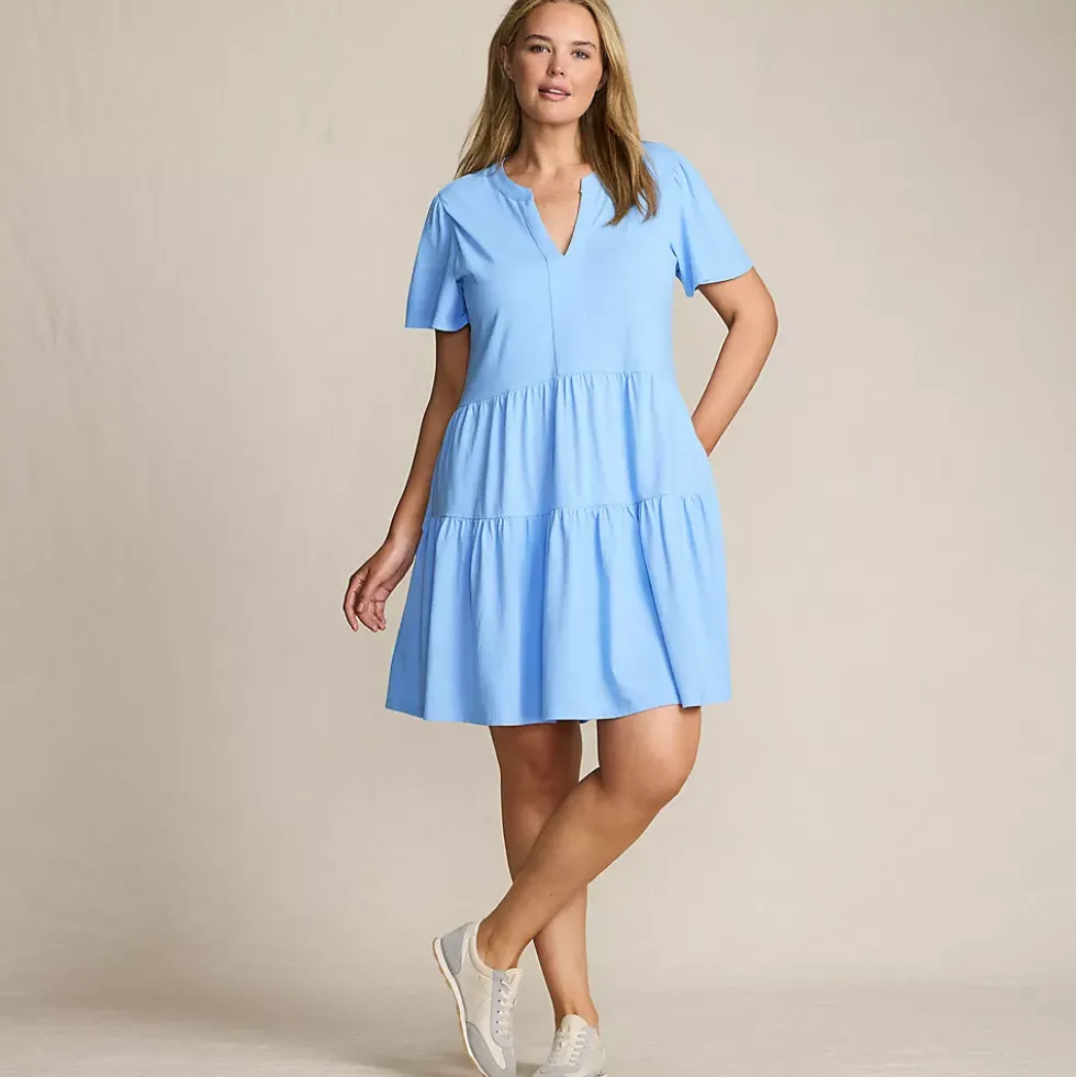 Women's Cotton Jersey Tiered Mini Dress