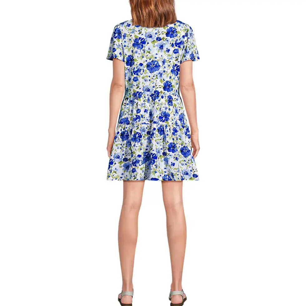 Women's Cotton Jersey Tiered Mini Dress