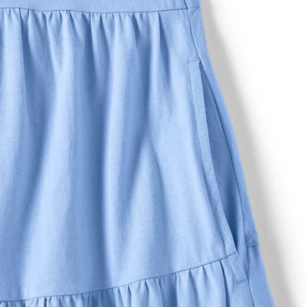 Women's Cotton Jersey Tiered Mini Dress